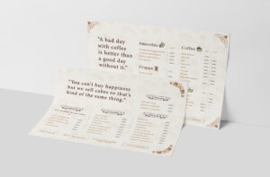 Menu Design for Petit Rangoon